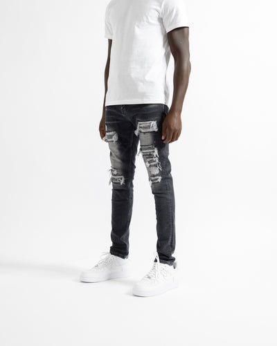 Magiri Nanterre gescheurde jeans met scheuren in grijs