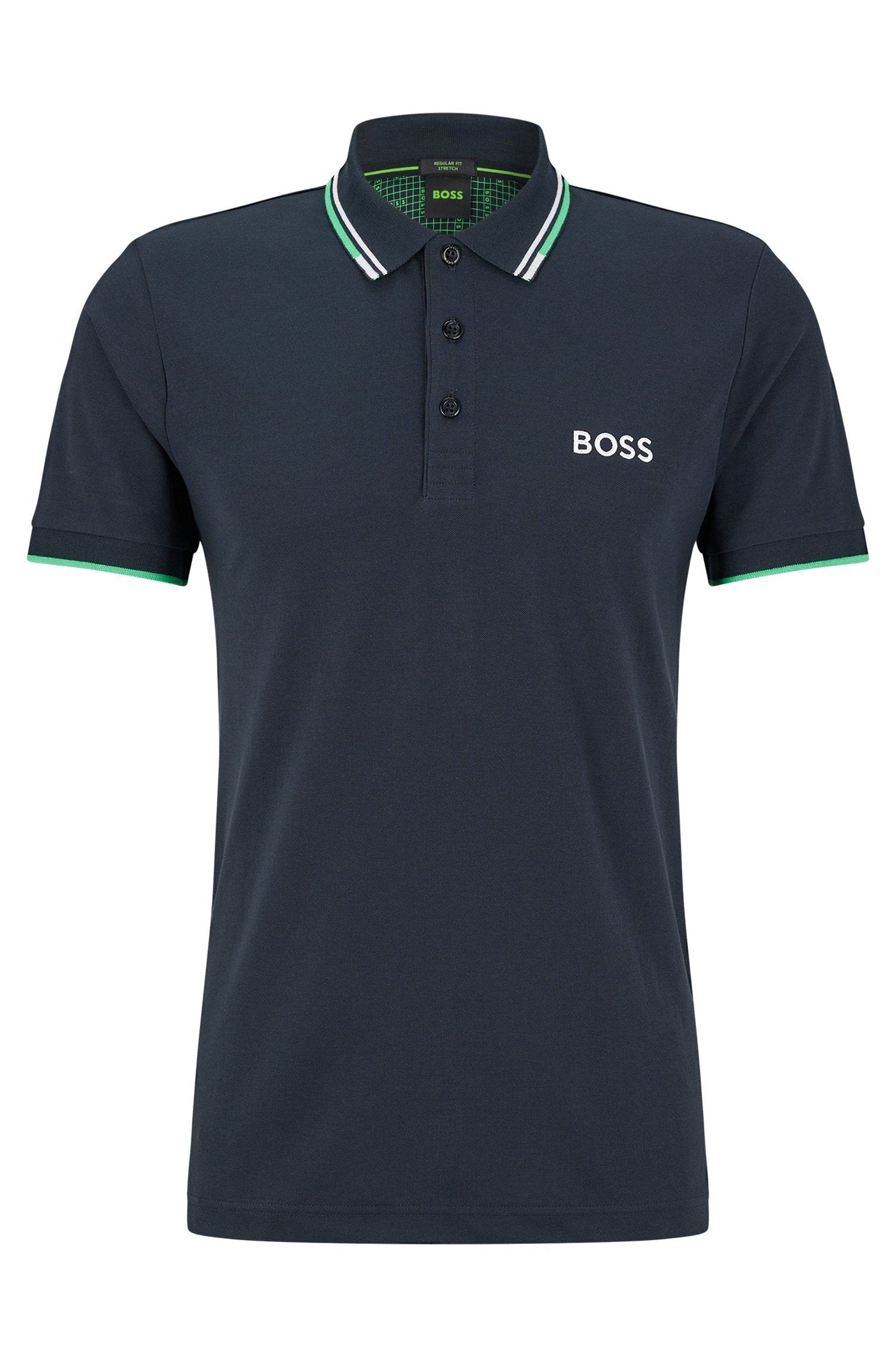 Hugo Boss poloshirt van katoenmix in marineblauw