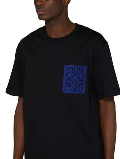 Loewe Blue Anagram Fake Pocket T-shirt in Zwart