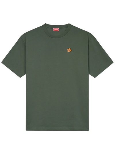 Kenzo Boke Flower geborduurd T-shirt in groen