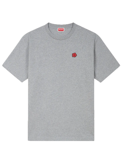 Kenzo Boke Flower geborduurd T-shirt in grijs