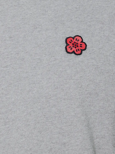 Kenzo Boke Flower geborduurd T-shirt in grijs