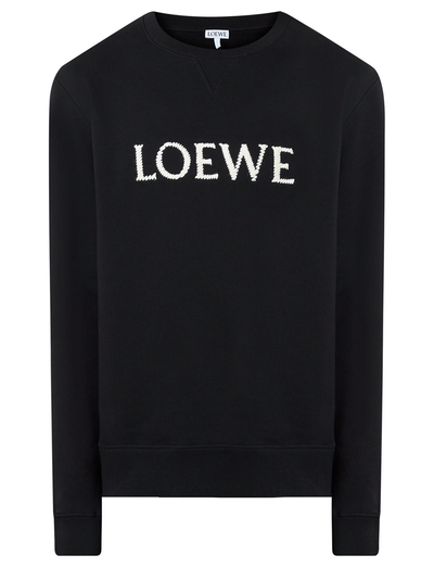 Loewe Logo Geborduurd Sweatshirt in Zwart
