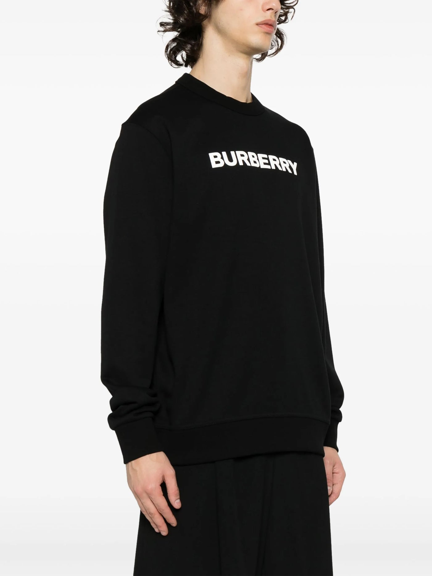 Burberry Logo Print Sweatshirt in Black
