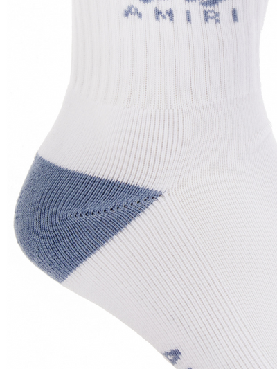 Amiri Stripe Sokken in Wit/Dusty Blue
