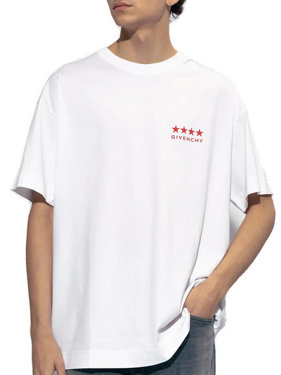 Givenchy 4-sterren T-shirt met logoprint in wit