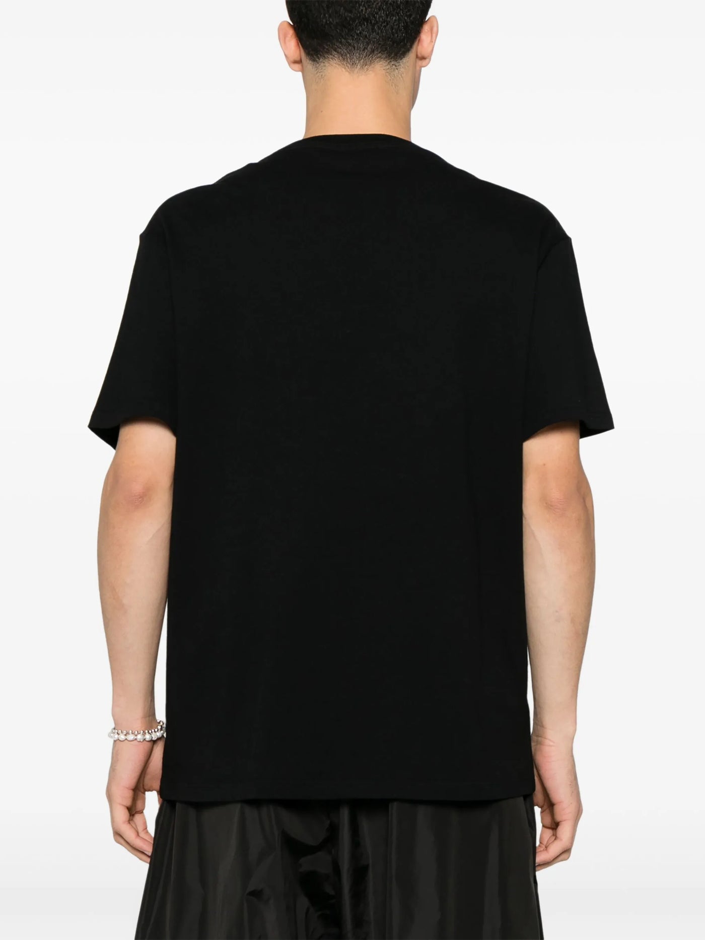 Alexander McQueen Flocked Logo T-shirt in zwart