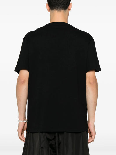 Alexander McQueen Flocked Logo T-shirt in zwart