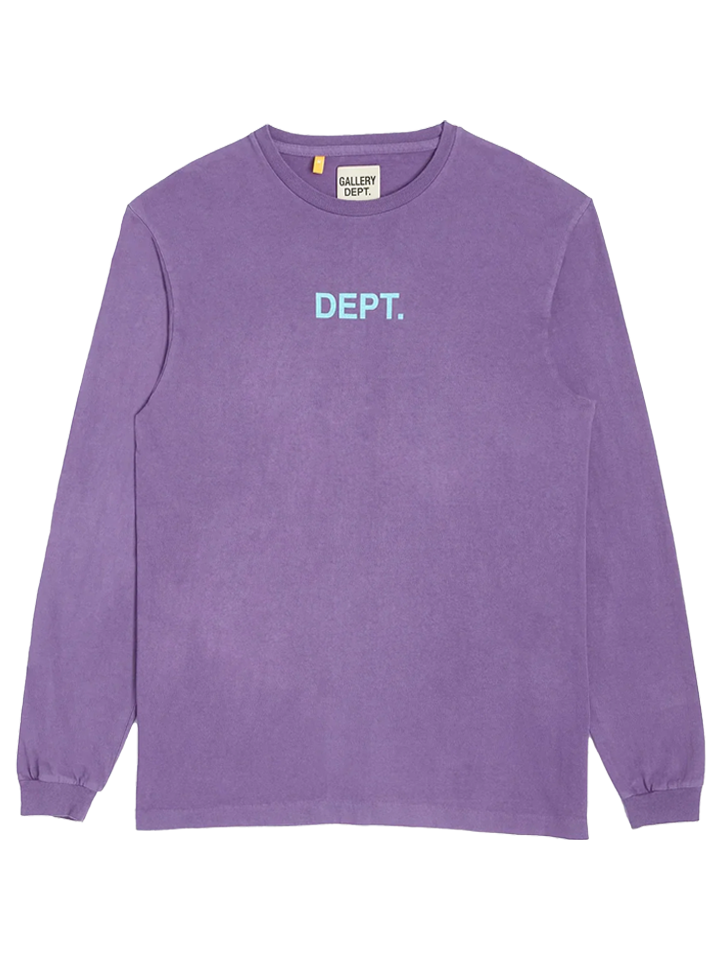 Gallery Dept Logo T-shirt met lange mouwen in paars