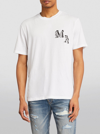 Amiri Angel Print T-shirt in wit