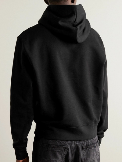 Amiri Staggered Chrome Logo Hoodie in Zwart
