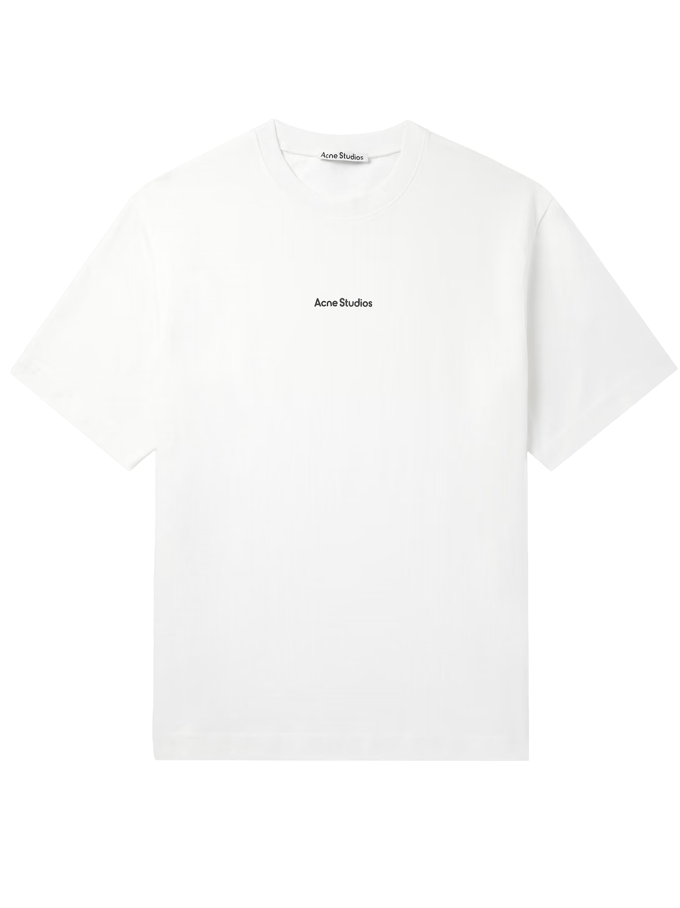 Acne Studios Stamp Logo T-shirt in het wit