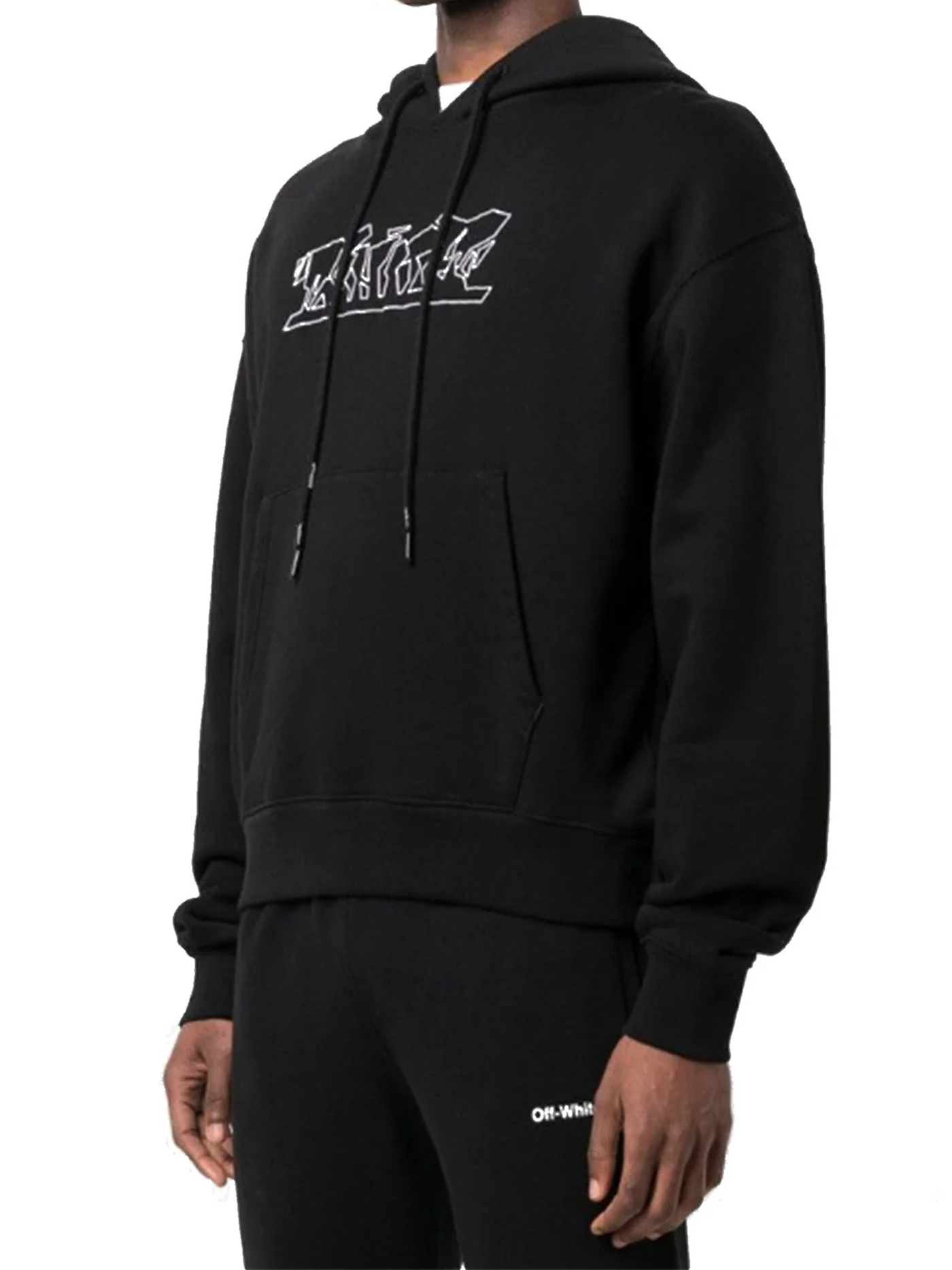 Off-White Figuur van Spraak Hoodie in Zwart