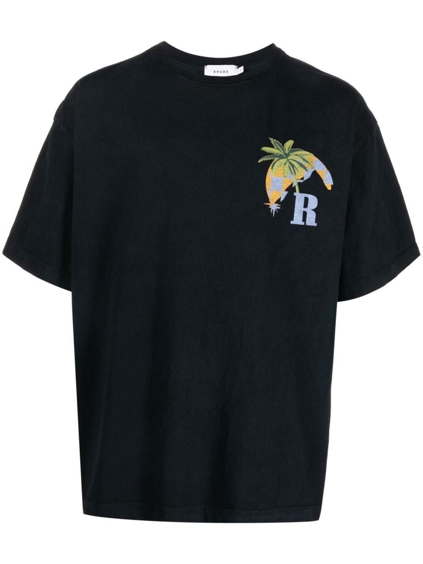 Rhude Moonlight Tropics Logo Print T-shirt in Zwart