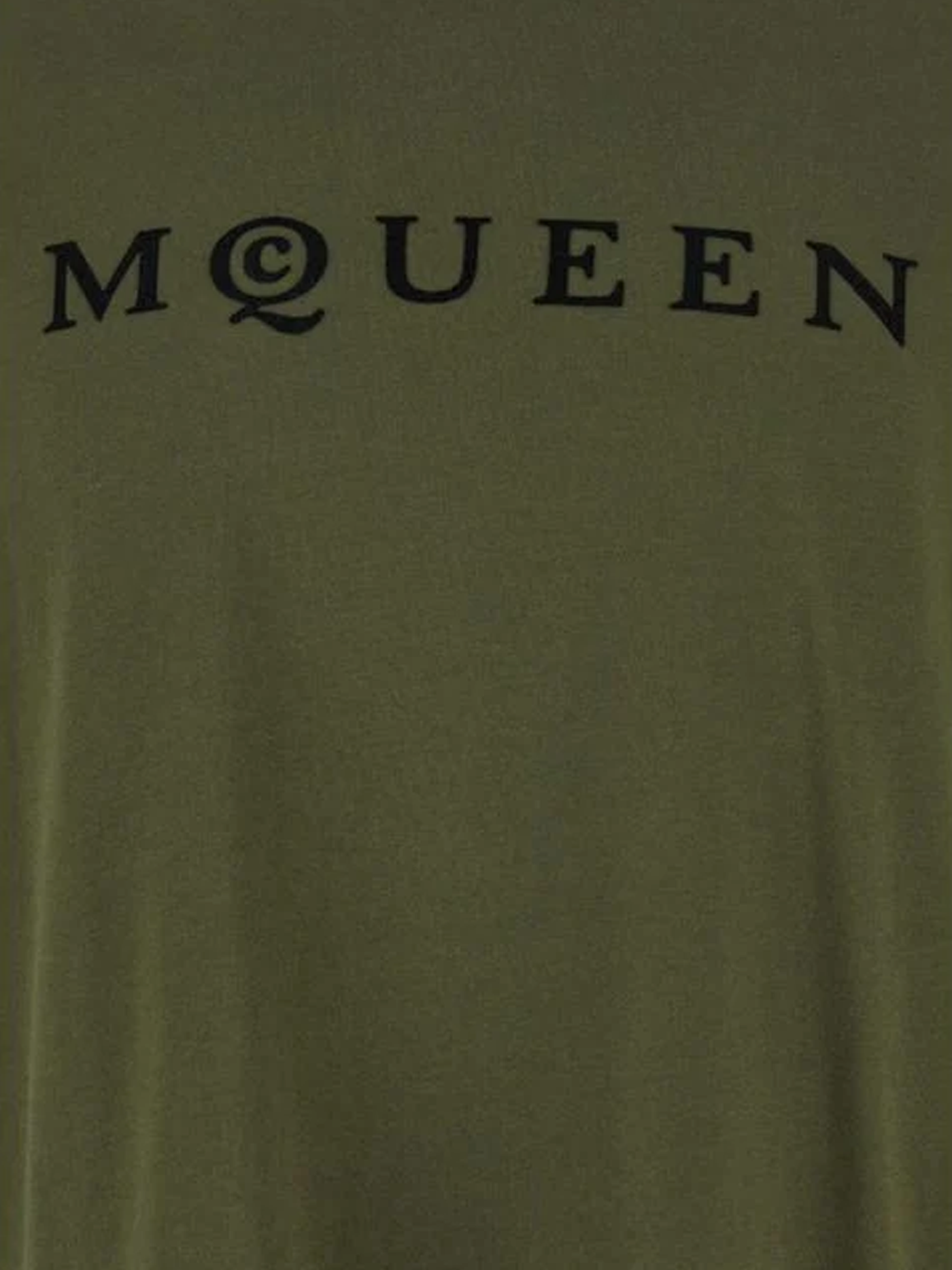 Alexander McQueen Flocked Logo T-shirt in Groen