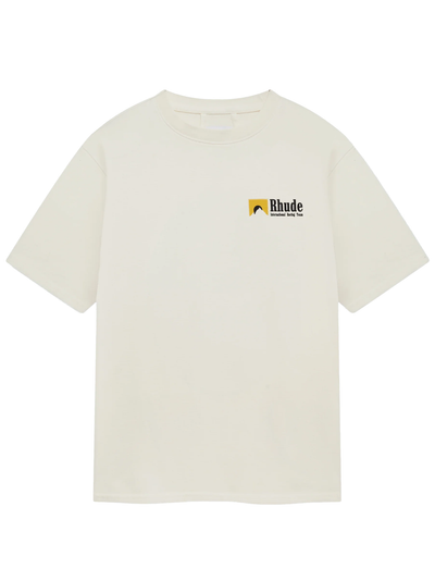 Rhude International Racing Logo T-Shirt in White