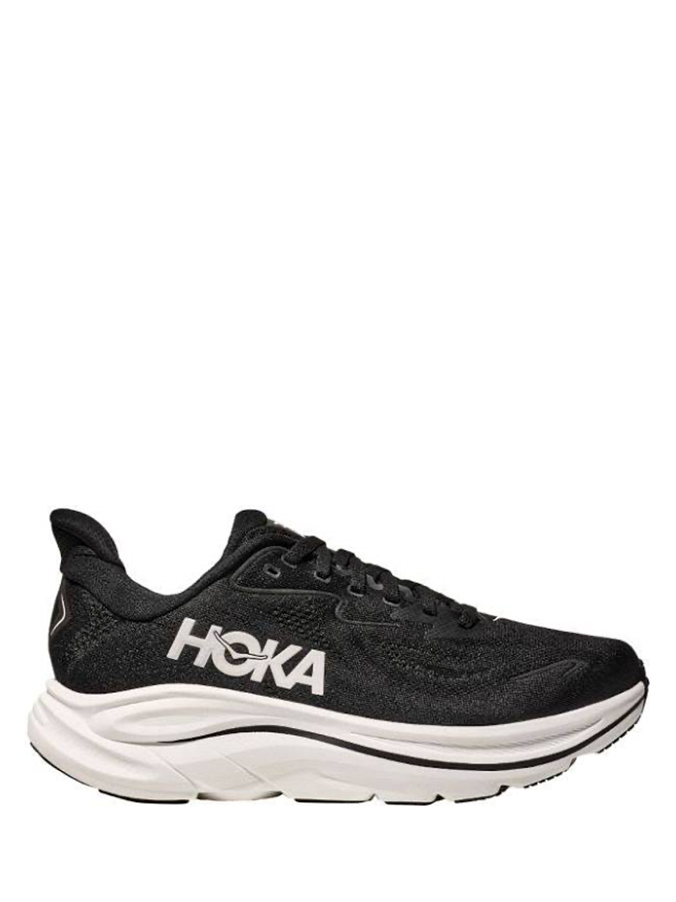 Hoka Clifton 10-trainers in zwart en wit
