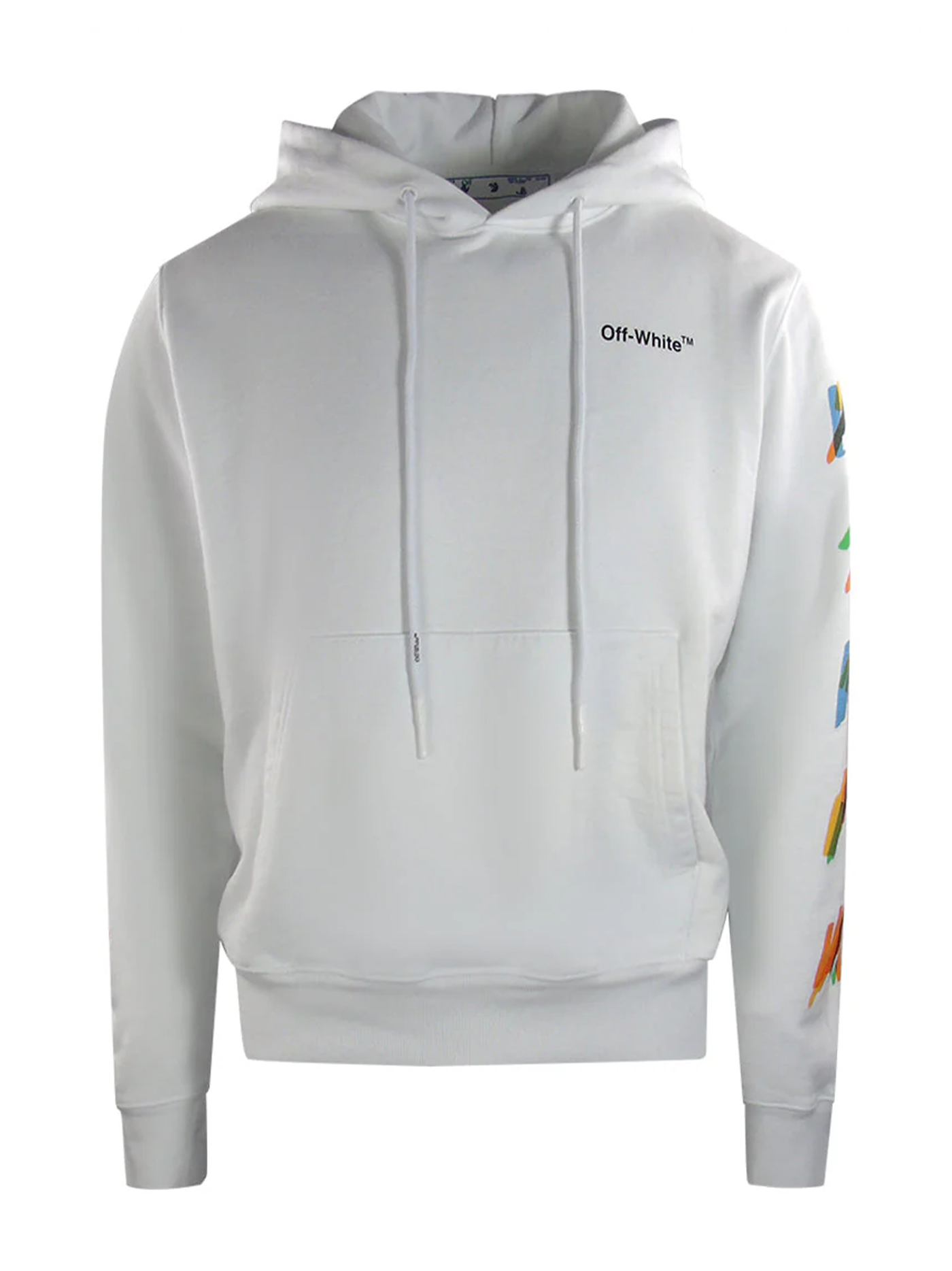 Off-White Colour Scribble Arrows bedrukte witte hoodie