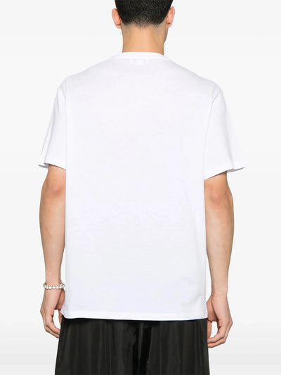 Alexander McQueen Flocked Logo T-shirt in het wit
