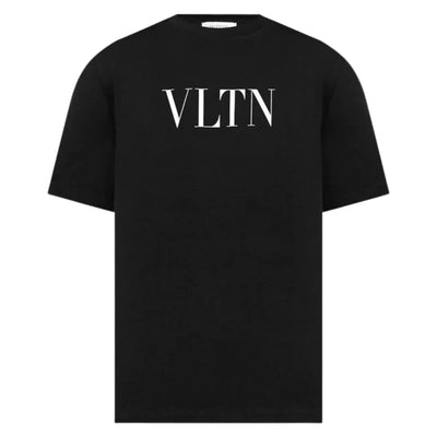 Valentino Wit Vetgedrukt VLTN Print Logo T-shirt in Zwart 