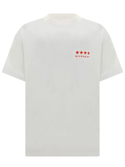 Givenchy 4-sterren T-shirt met logoprint in wit