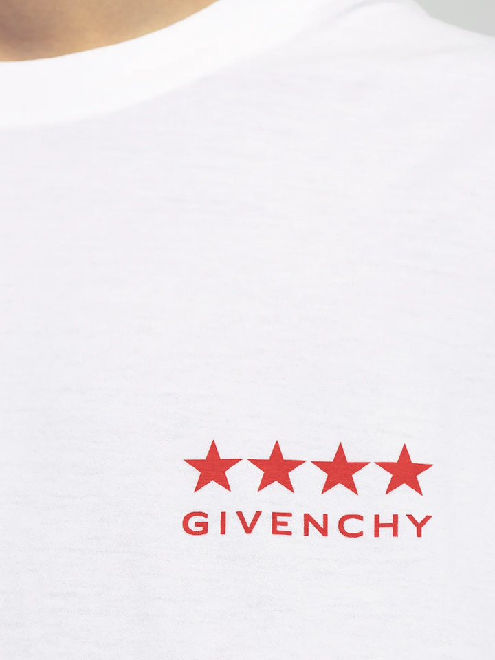 Givenchy 4-sterren T-shirt met logoprint in wit