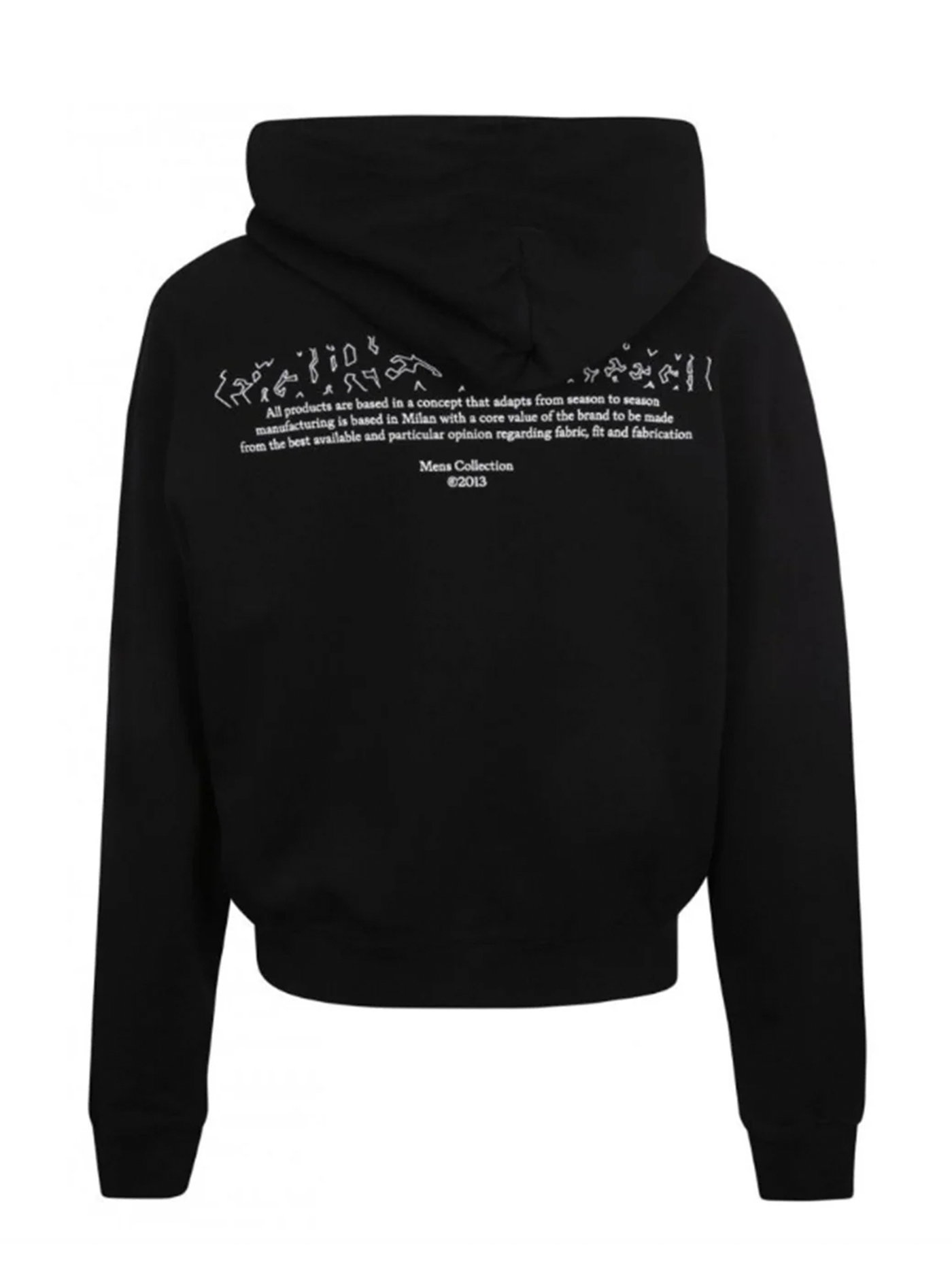 Off-White Figuur van Spraak Hoodie in Zwart