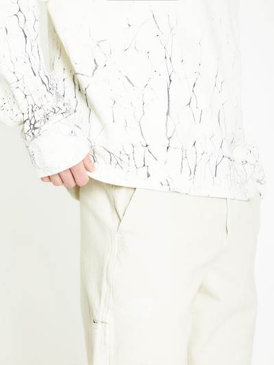 Amiri Cracked Dye Core Logo White Sweatshirt