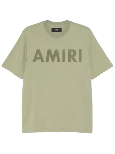 Amiri Logo T-shirt met print in groen