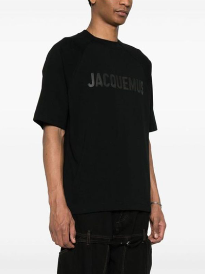 Jacquemus Le Typo Logo bedrukt T-shirt in zwart
